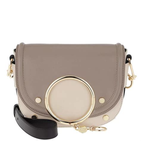 See by Chloe Women's Mara Crossbody Colorblock, Motty Grey, .